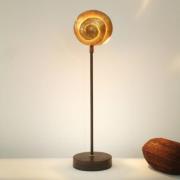 Vakker bordlampe Schnecke Gold av jern