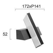 Utendørs LED-vegglampe Casteo, roterbar 350°