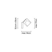 Fabbian Cubetto vegglampe GU10 kobber/klar