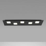 Fabbian Quarter - LED-taklampe 5 lyskilder, svart