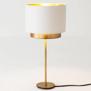 Mattia bordlampe, Perla silk hvit/gull