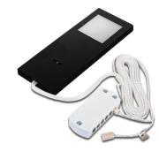 Benkarmatur LED Slim-Pad F, dimmer, 3 000 K, svart