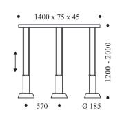 OLIGO Glance LED-pendellampe 3 lyskilder svart