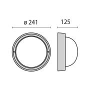 Vegglampe Eko+21 med E27, antrasitt