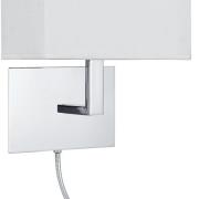 Vegglampe 6519 med LED-leselampe, krom