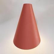 Vibia I.Cono 0720 vegglampe, 28 cm, rød-brun