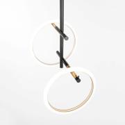 LED-taklampe Ulaop, to ringer, svart