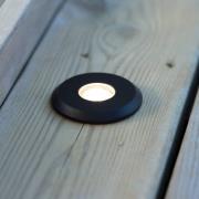 Garden 24 Decklight, svart, topplys, 3W