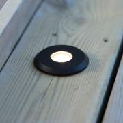 Garden 24 Decklight, svart, topplys, 0,8W