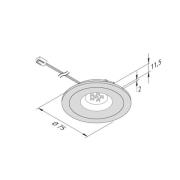 LED-innbygget spotlys for møbler AR 68 4W stål 4.000K