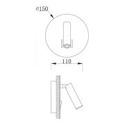 LED-vegglampe Brahe IV, hvit