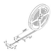 LED-stripe Basic-Tape S, IP54, 2 700 K, lengde 500 cm