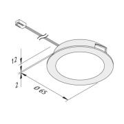 LED-møbelbelysning FAR 58 stål 3 stk 3W 4 000 K