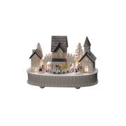 LED-adventsstake Haus und Kirche, batteridrift