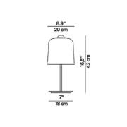 Luceplan Zile bordlampe svart matt, høyde 42 cm