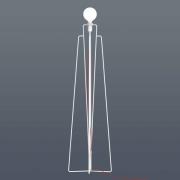 GRUPA Model M1 LED-gulvlampe hvit kabel rød