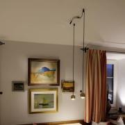 EGG LED-hengelampe Cleo, messingfarget