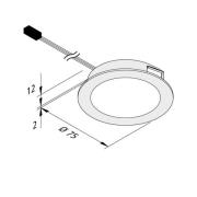 LED-møbelbelysning Dynamic FAR 68 stål 3W CCT