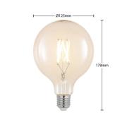 LED-pære E27 8W 2700K G125 Globe, glødetråd, klar