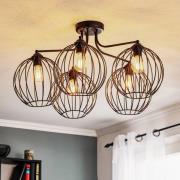 Taklampe Cumera med burskjermer, 5 lyskilder