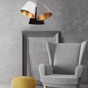 Pendellampe Zsofia 3 lyskilder hvit/grå/svart/gull