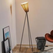 Northern Oslo Wood gulvlampe, svart/beige