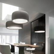 Luceplan Silenzio LED-pendellampe grå Ø 120cm