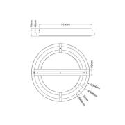 Rilas LED-taklampe, rund, Ø 56 cm