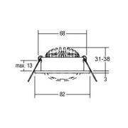 Innfelt LED-takspot Dione 3 000 K hvit