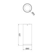 LED-downlight for utenpåliggende montering Lucea 10 W svart