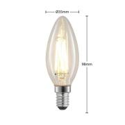 LED-filamentpære E14 4W 827 stearinlys dimbar 5stk