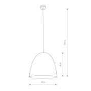 Pendellampe Egg M av metall, Ø 38 cm, svart