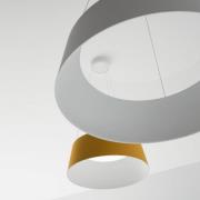 Stilnovo Oxygen LED-hengelampe, gul, Ø 75 cm