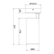 LED-takspot Lucea, justerbar, 15 W hvit