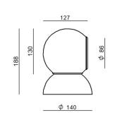 Stilnovo Gravitino LED-vegglampe, svart, dreiebar