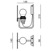 Stilnovo Bugia LED-vegglampe, 1 lyskilde hvit