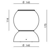 Stilnovo Gravitino LED-taklampe, dreielig hvit