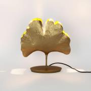 Bordlampe Ginkgo, gull, 36x34cm