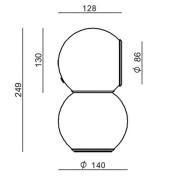 Stilnovo Gravitino LED-bordlampe, magnet, svart