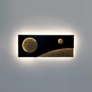 LED-vegglampe Universo Spettro, svart/gull