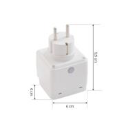 LUUMR Smart Plug Lykka, EU, WiFi, Tuya, innendørs, utendørs, hvit