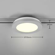 Camillus LED-skinnelampe for DUOline, titan, Ø 17 cm