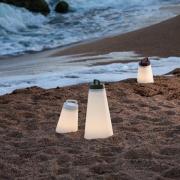 LED-dekorativ utelampe Sasha, oppladbart batteri, høyde 24,5 cm hvit