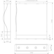 LED-hengelampe Tor, 6 lyskilder, svart