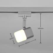 Roubaix DUOline LED-skinnespot, matt nikkel
