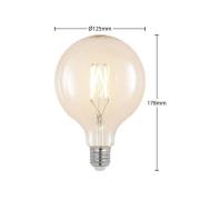 LED-filament E27 6W 2 700 K G125 globe klar 2 stk