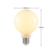 LED-pære E27 8W 2 700 K G95 globe dimbar opal 3stk