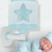 Dalber Baby Dreams vegglampe med støpsel, blå