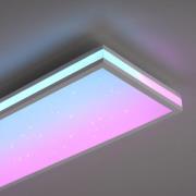 LED-taklampe Mario, CCT, RGB, 100x25cm, hvit