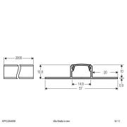 EVN APFL2, alum.-fliseprofil tosidig, 200cmx5,7cm